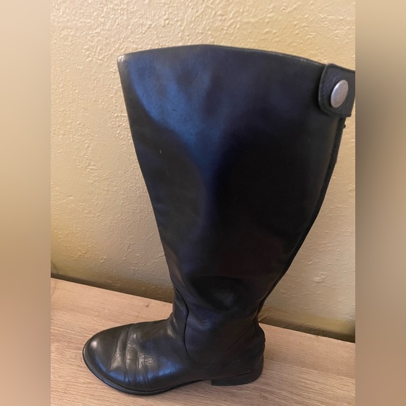EUC Franco Sarto Black Leather Moto Boots / Size 6.5 / Excellent Condition - Picture 2 of 7